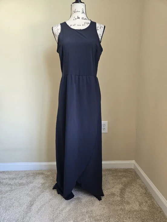 Toad & Co Maxi Dress Womens M Black Lightweight Sleeveless - Picture 1 of 10